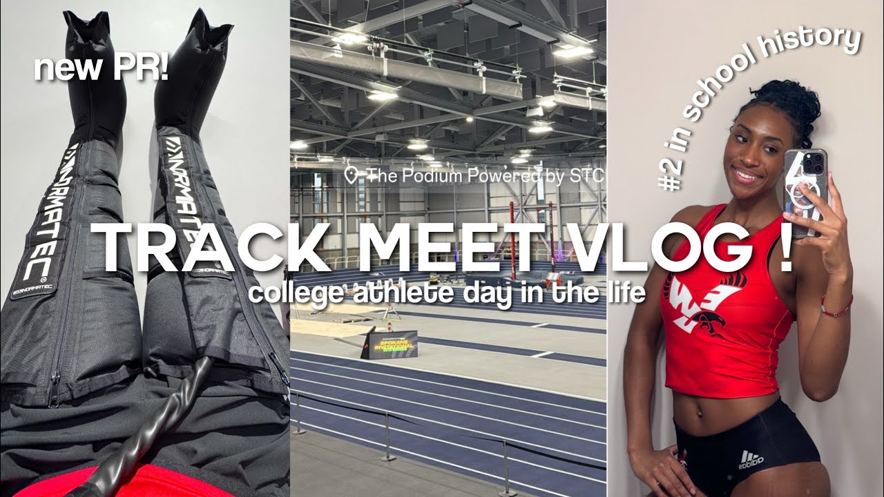 TRACK MEET VLOG: college athlete day in the life (2nd meet of the season, new PR, & more!)