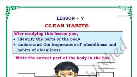 Clean habits Class 1 EVS full lesson explanation and textbook activities Karnataka state syllabus