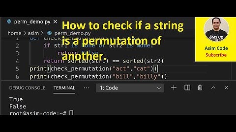 How to check if a string is a permutation of another in Python