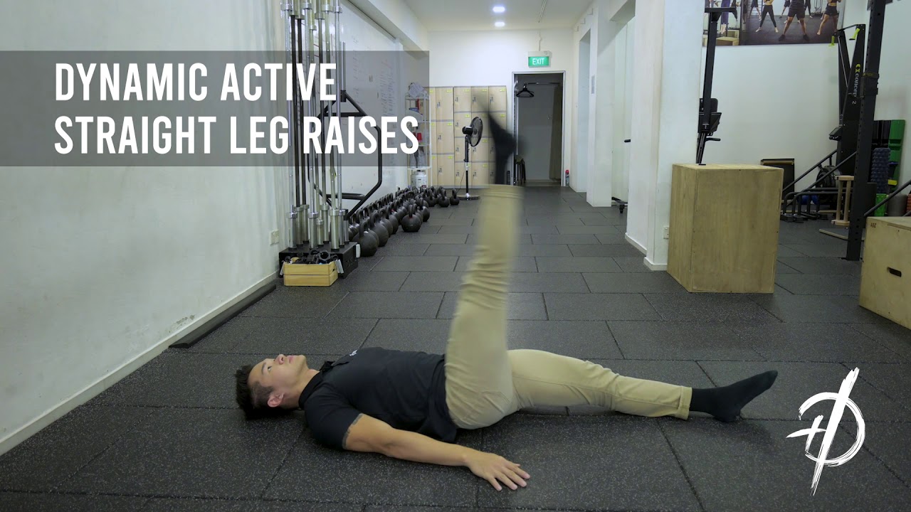 Dynamic Active Straight Leg Raises - YouTube