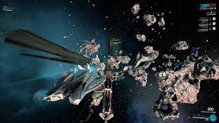 Warframe - RailJack visual bug.