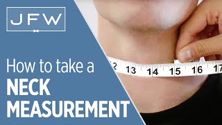 Neck Measurement for Tuxedo and Suit Rentals