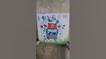 How to decoupage #4 . On canvas using rice paper . #decoupageart #shorts