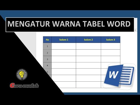 Cara mengubah warna tabel di word Cara mengubah warna tabel di word