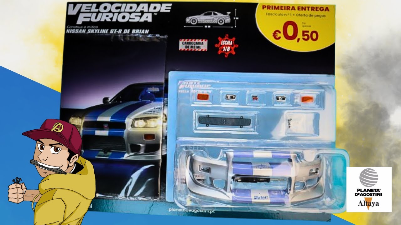 Nova coleção Nissan Skyline GT-R R34 – Escala 1/8 | Planeta