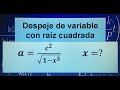 DESPEJE DE VARIABLE, (EJEMPLO 7)