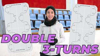 Figure Skating | Learning The Double 3Turn Pattern (Moves In The Field)