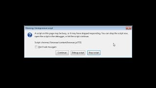 fix - warning unresponsive script - firefox