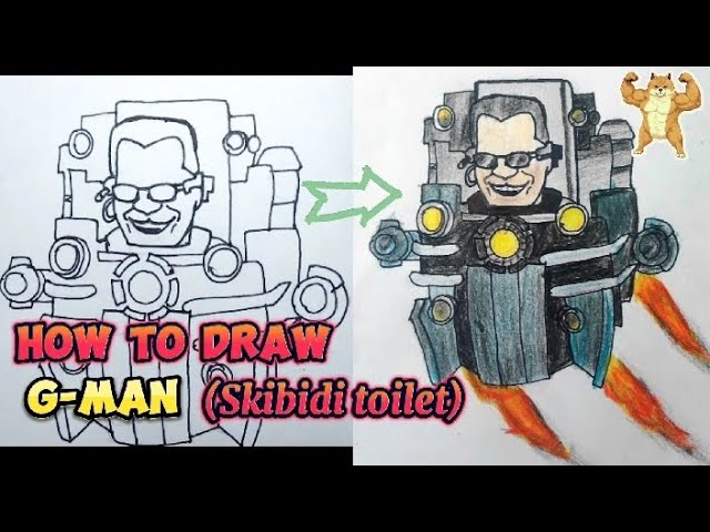 How To Draw G Man Skibidi Toilet 3.0  Easy Step By Step Drawing Tutorial 