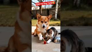 Wait For Dog Twist 🤣#Dog#cat##catvideos #funny #viral #youtubeshorts #shots#shorts