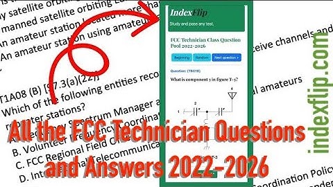 All the FCC Technician Questions and Answers 2022-2026 on http://IndexFlip.com