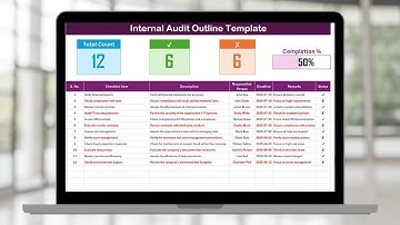 Internal Audit Outline Checklist in Excel
