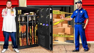 Found ILLEGAL WEAPONS In SAFE In Storage Unit FULL Of Money!