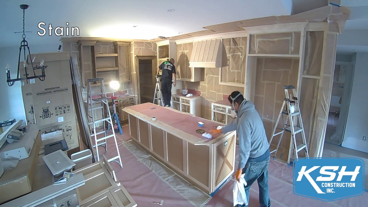 Hagan Residence - cabinet stain