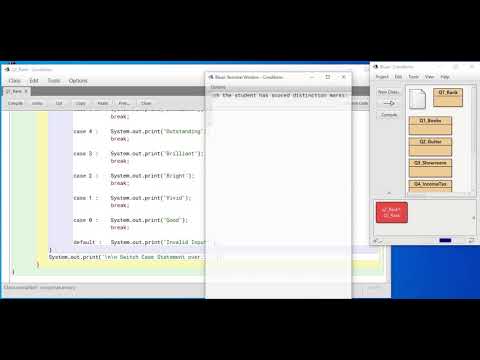 Java Program on Condition G ; Simple Condition using Switch Case a ...