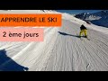 Apprendre le ski  dbutant 2me jours de ski