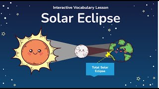 Solar Eclipse Interactive Vocabulary Lesson. ELL Newcomers, Beginners, and SLIFE students.