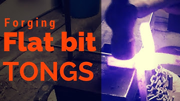 Blacksmithing.  Forging flat bit tongs.  FarmCraft101