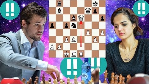 Leading chess game 1 , agnus Carlsen vs Tania Sachdev 7
