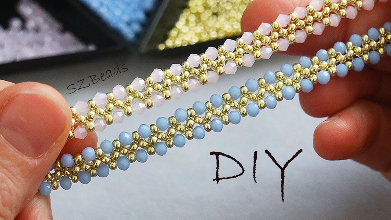 Another simple way to make a beaded bracelet - YouTube