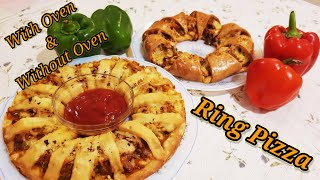 Ring Pizza | No Yeast | With & Without Oven  | Star Pizza Recipe | Home Made Pizza | Chicken Pizza