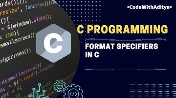 Format Specifiers in C - C programming- - C Language - Full C Language Tutorial.