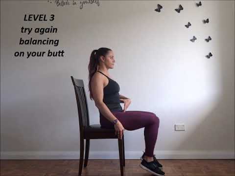 Seated leg mobility and core