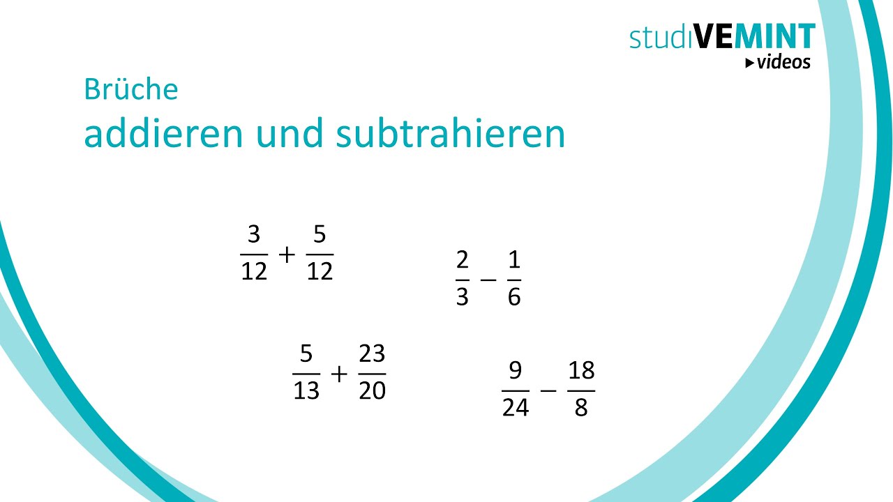 Addieren Und Subtrahieren Von Gleichnamigen Brüchen Brüche addieren und subtrahieren - YouTube