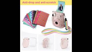 Camera Case Compatible with Fujifilm Instax Mini 11/ 9/ 8/ 8+ Instant Camera with Adjustable St...