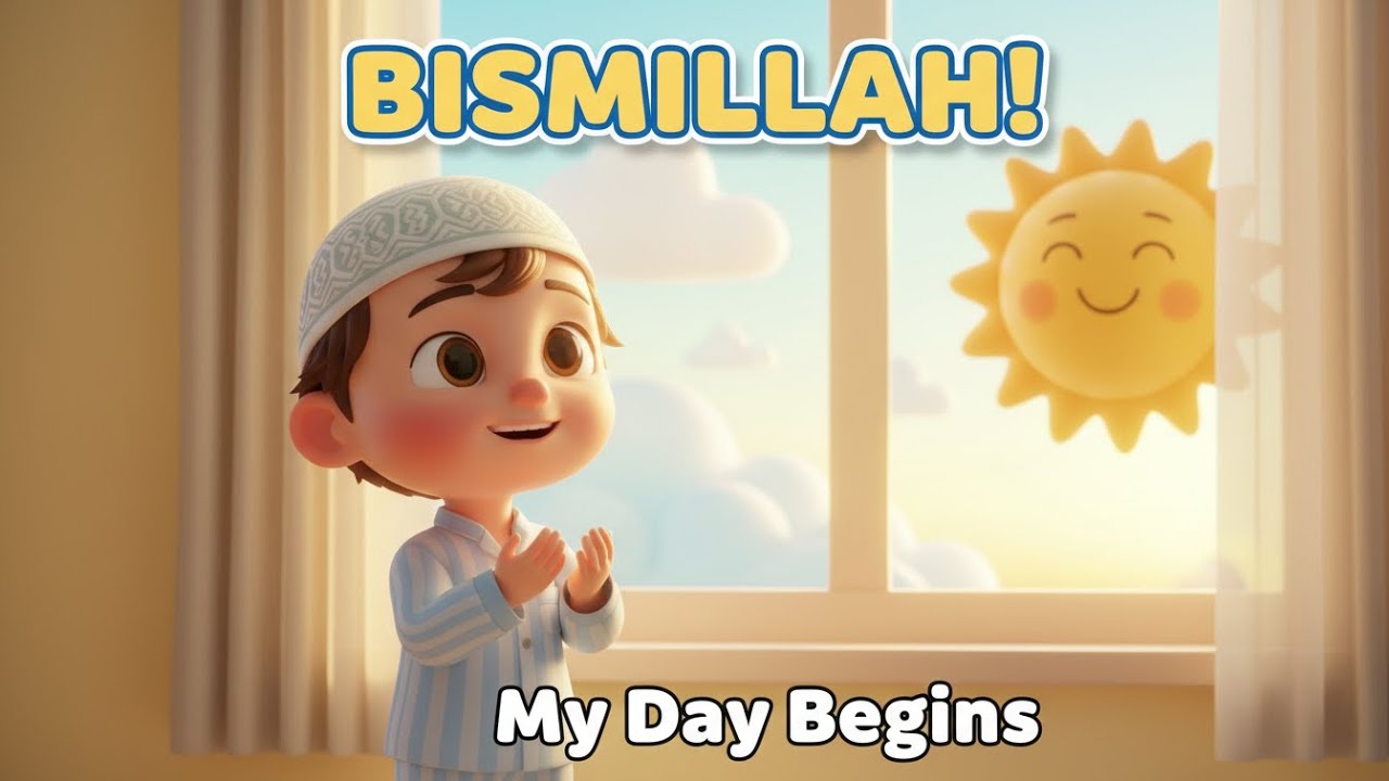 Bismillah My Day Begins 🌙 | Islamic Rhymes for Kids | Morning Dua Song