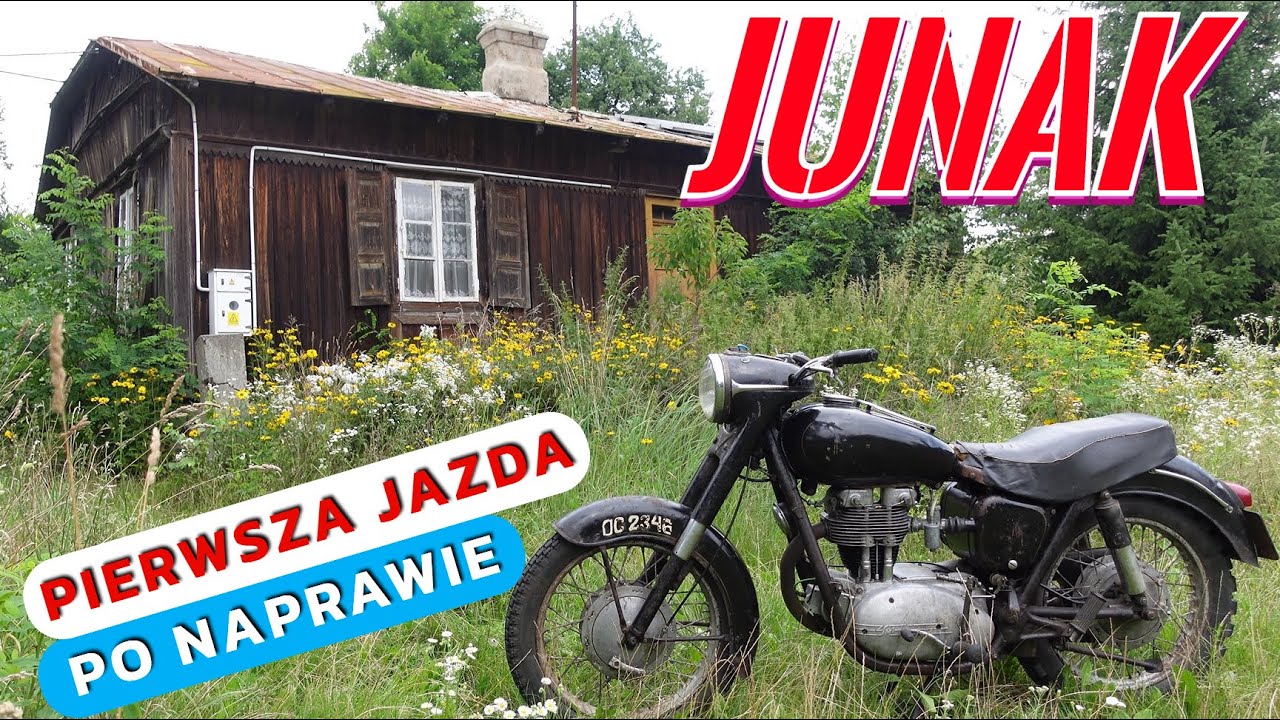 Junak M10 pierwsza jazda po naprawie i mechanikowanie przy silniku | Yamaha RD 200 gościnnie