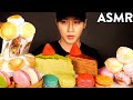 ASMR MUKBANG S'MORES DIP & CREPE CAKE & MOCHI ICE CREAM & MACARONS & MACARON ICE CREAM (No Talking)