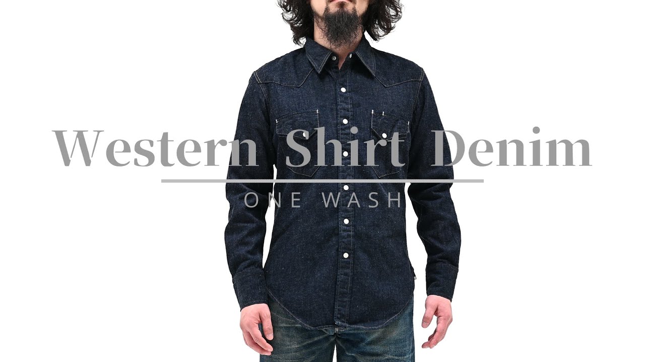 Full Count  Washed Denim Western Shirt