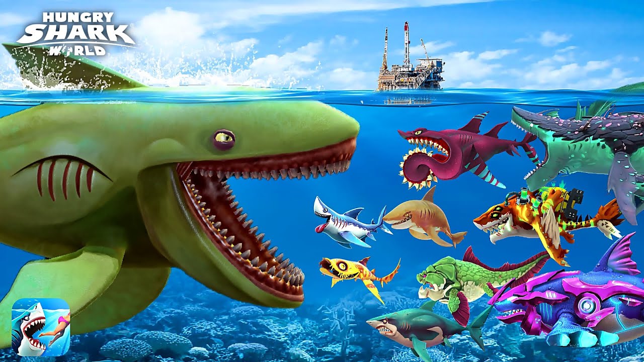 BIG MEGAMOUTH SHARK EAT ALL SHARK HUNGRY SHARK WORLD BIG