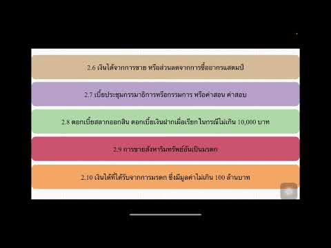 เงินได้ที่ได้รับการยกเว้น