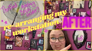 RE-ARRANGING MY WORKSTATION: THE AFTER! + WASTING TIME IN THE BASEMENT // A VLOG