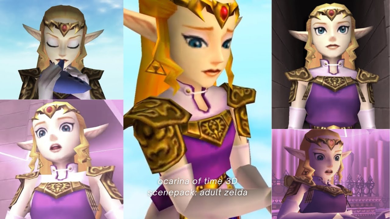 the legend of zelda: ocarina of time 3D adult princess zelda cutscenes | all scenes | editing clips