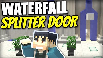 Minecraft PS4 - WATERFALL SPLITTER DOOR - Tutorial ( PS3 / XBOX / WII U / PE )