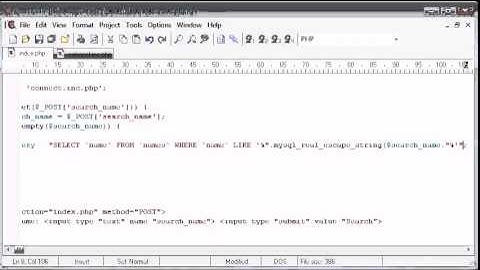 LIKE With a Search Engine Example Part 3 Tutorial in PHP - MYSQL by For Student Organization