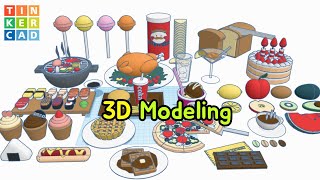 Tinker food Menu - Different level 3D modeling with Tinkercad