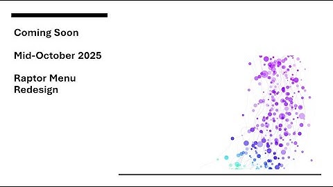 Mid October 2025 - Raptor Menu Redesign