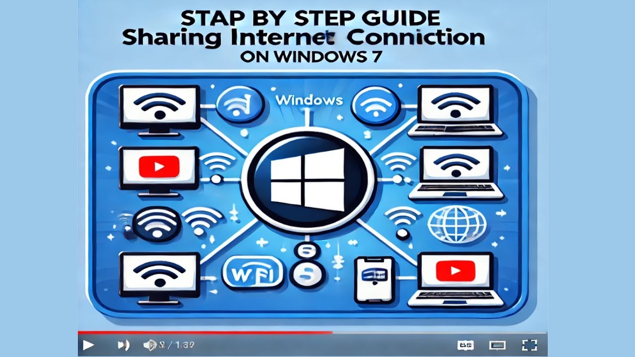 Step by Step Guide Sharing Internet Connection on Windows 7 - YouTube