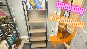Unboxing & Assembling the VASAGLE 5-Tier Bookshelf, Storage Rack Shelf