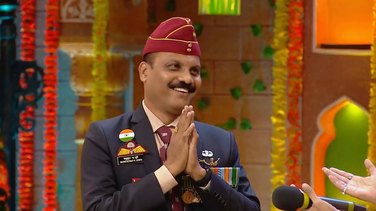Shaurya Chakra Hero Madhusudan Surve on Chala Hawa Yeu Dya - 100th episode| Comedy Meets Courage