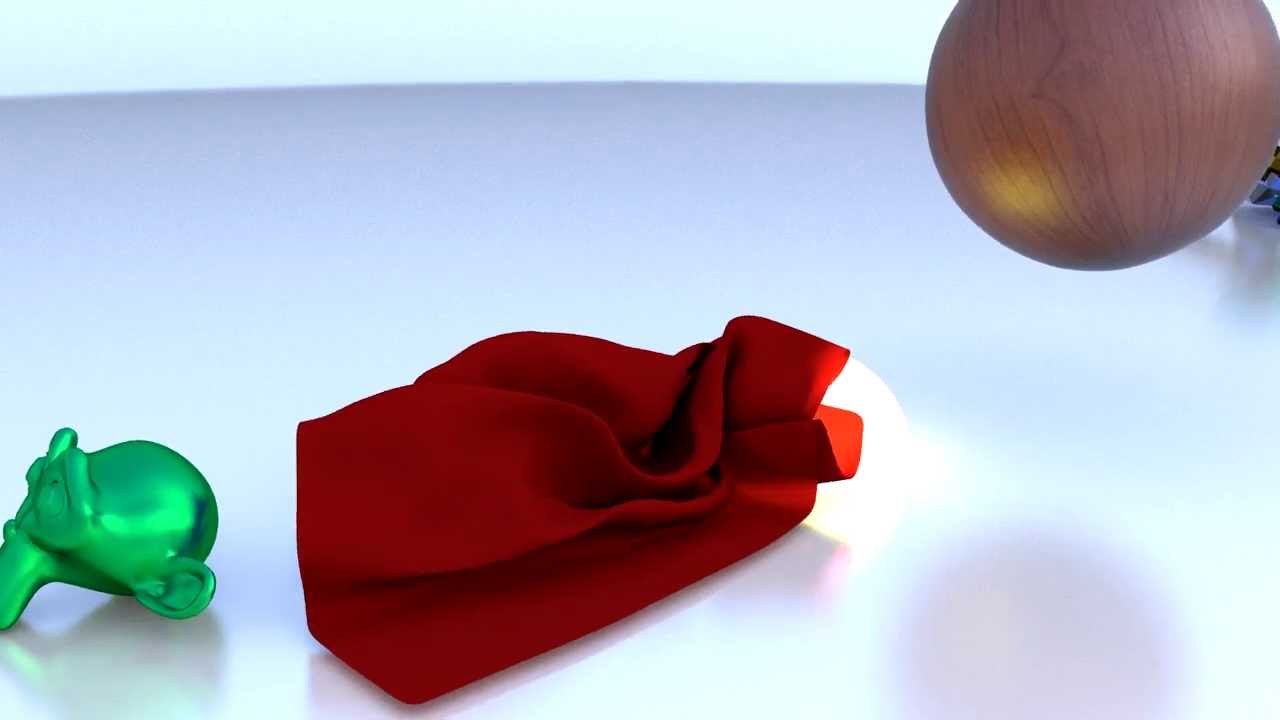 Blender Cloth Animation (Yafaray) HD