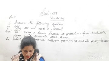 Class-3 EVS  Our Houses