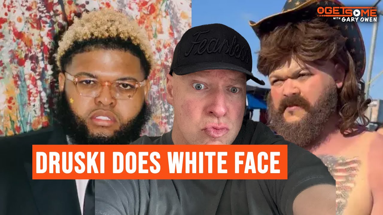 black guy dressed as white guy Druski Video Does Face DROP_JUL26-D2 A-line High Neck Lace Size:L 12
