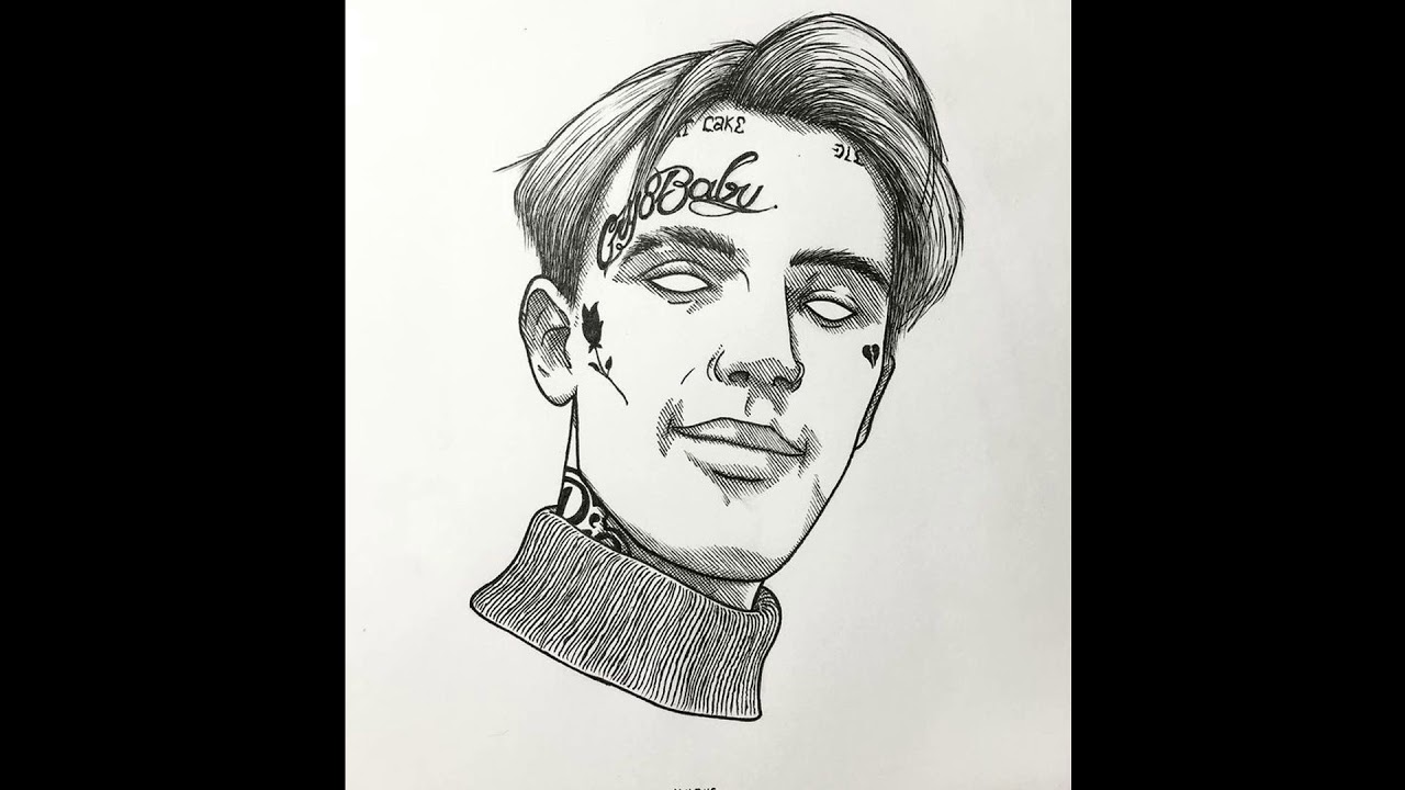 Лил пип рисунок для срисовки