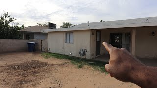$$$ Scary What I Found In Tempe AZ Rental House Tour Out Back