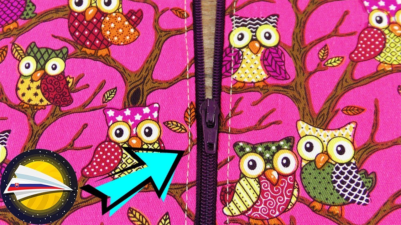 Ako prišiť zips – 1. časť: Obyčajný zips | Šitie pre začiatočníkov | DIY šitie | Šitie zipsu